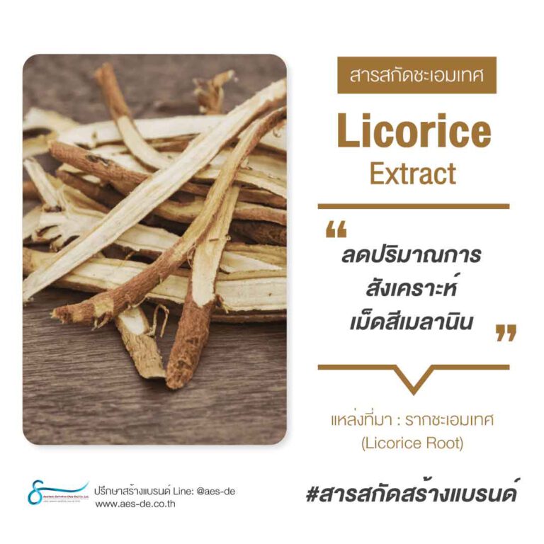 Licorice Extract (รากชะเอมเทศ) สารสกัดสร้างแบรนด์สกินแคร์